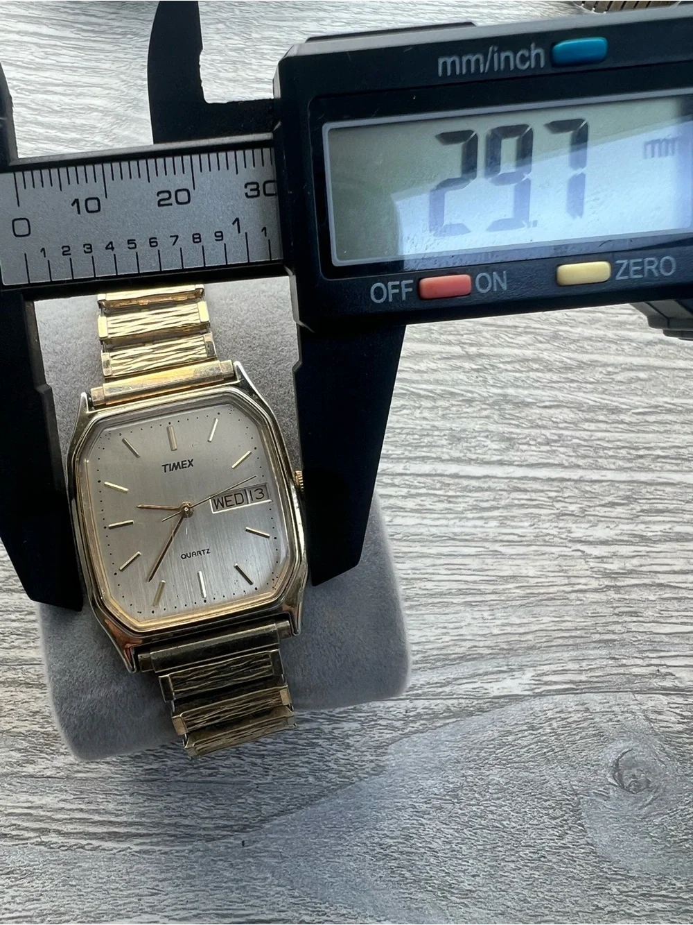 Timex Gold-Tone Men’s Rectangular Dress Watch